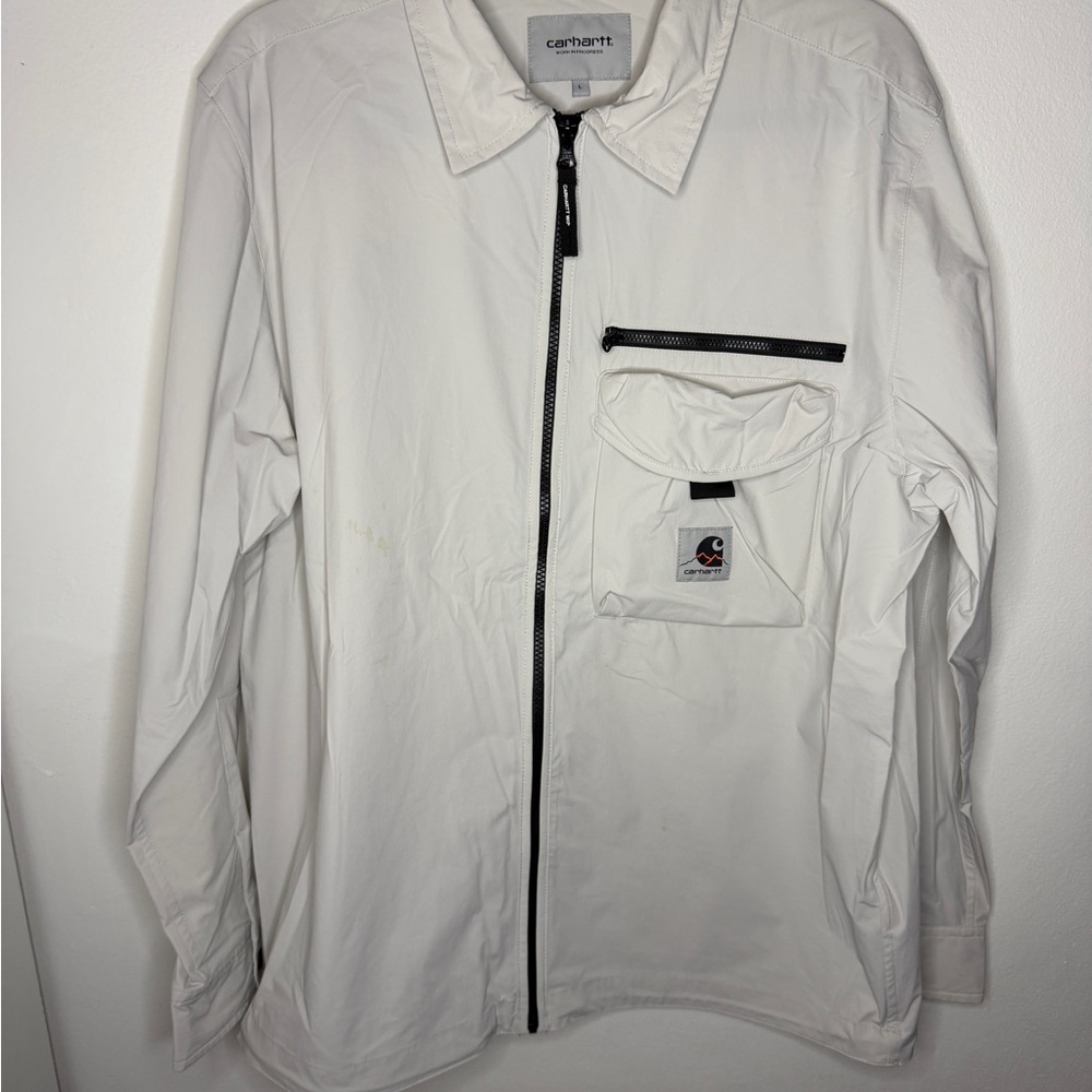 Carhartt WIP Men's Light Gray Hayes Shirt Jacket